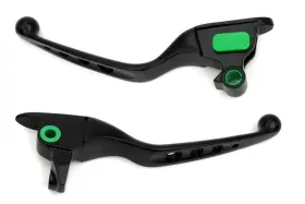 26-0762 V-twin Manufacturing Black Drilled Lever Set For Harley Touring 08-13