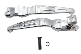 26-0895 V-twin Manufacturing Chrome Slotted Lever Set For 08-13 Touring 26-0895 V-twin Manufacturing Chrome Slotted Lever Set For 08-13 Touring