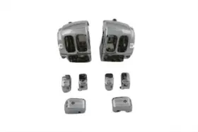 26-2253 V-twin Manufacturing Chrome Handlebar Control Switch Housing Kit For Softail Dyna 26-2253 V-twin Manufacturing Chrome Handlebar Control Switch Housing Kit For Softail Dyna