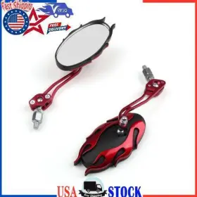 M529-a042-red Vipjq Universal Motorcycle Rearview Mirrors Rear View Mirror 8mm 10mm Red Yu M529-a042-red Vipjq Universal Motorcycle Rearview Mirrors Rear View Mirror 8mm 10mm Red Yu