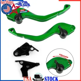 M543-d037-grn Vipjq Cnc Short Clutch Brake Lever Fit For Kawasaki Er-6n Ninja 650r/er-6f Versys Wr