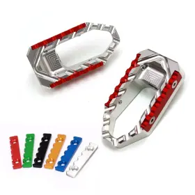 Vvrfpfg59sitoursithxxcl4001 Vvracing Trc Rider Front Silver Wide Touring Foot Pegs For Suzuki Gsx-r 600 2001-2003