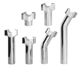 W0527 Wild 1 Chubby Billet Risers - 5.5in Pullback Chrome