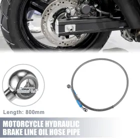 X Autohaux 724117029050 800mm 31.50 Inch Length 0.4 Id Motorcycle Hydraulic Brake Line Oil Hose Pipe X Autohaux 724117029050 800mm 31.50 Inch Length 0.4 Id Motorcycle Hydraulic Brake Line Oil Hose Pipe