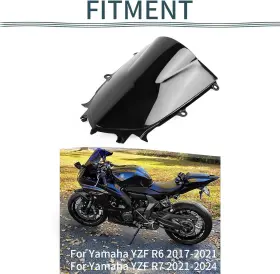 Ws-089-y067x Xpro #dfxpro Motorcycle Windscreen For Yzf-r6 2017-2021 R7 2021-2024 Windshield - Black