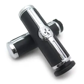 Gtcmt291020cd Xt 1 Inch Handlebar Skull Grips For Harley Vrsc Xl Xr Dyna Softail Deluxe 1996-later