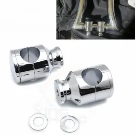 Us-tghd-hbs012-cd9 Xt 2 Inch Rise 1 1/4 Mount Handlebar Risers For Harley Touring Dyna Softail Chrome