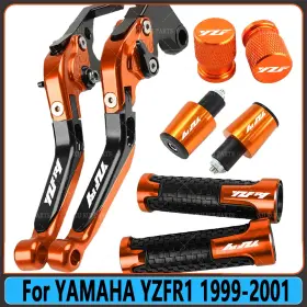Xurui Parts Yzfr1 1999-2001 Orange Motorcycle Brake Clutch Lever Handle Grip End Sets For Yamaha 99-01 Xurui Parts Yzfr1 1999-2001 Orange Motorcycle Brake Clutch Lever Handle Grip End Sets For Yamaha 99-01
