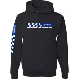 Np21s-m3110-s Yamaha Racing Check Hoodie - Black Small Np21s-m3110-s Yamaha Racing Check Hoodie - Black Small