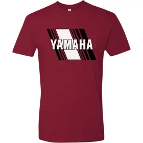 Np21s-m3118-m Yamaha Heritage Diagonal T-shirt - Red Medium