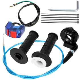Yo-lx11-blue Yoxufa 7/8 Twist Throttle Handle Cable Grip For Predator 196cc 212cc Blue