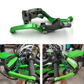 S131102544 Ysmoto Green Billet Pivot Foldable Clutch Brake Lever For Klx125 Klx150 Klx230r Klx250