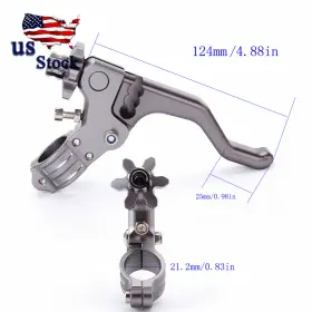 Fx-lhsb-cla-yswe-201027-z-80 Ysw-racing Us Short Performance Stunt Clutch Lever Gray For Yamaha Yzf-r6 06-2015 R3 13-16