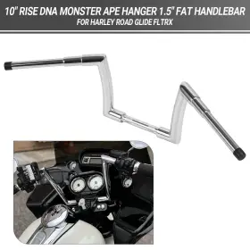 0401048-e-10 Zxmoto 1-1/2 Inch Ape Hanger Fat Bar 10 Rise Dna Monster Handlebar For Harley Road Glide 0401048-e-10 Zxmoto 1-1/2 Inch Ape Hanger Fat Bar 10 Rise Dna Monster Handlebar For Harley Road Glide