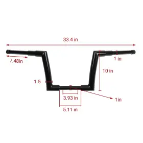 Of-0401048-b-10 Zxmt 10 12 14 Inch Rise Ape Hanger Bar Handlebar Fit For Harley Road Glide King Dyna