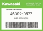 Kawasaki Genuine Lever-grip,clutch 46092-0577 New. Price: $18.92.