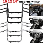 Pre-wired 10" 12" 14" Meathook Handlebar For Harley Street Glide Electra Flh New. Price: $162.75.