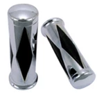 Chrome Diamond Handlebar Grips For Harley Dyna Softail Fxr Fxd Custom 42029 New. Price: $19.95.