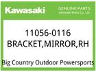 Kawasaki Oem Part 11056-0116 Bracket,mirror,rh New. Price: $30.79.