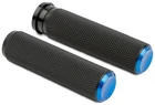 Arlen Ness Knurled Black Fly-by-wire Handlebar Grips W/blue End Caps (07-345) New. Price: $72.66.