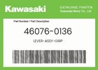 Kawasaki Genuine Lever-assy-grip 46076-0136 New. Price: $107.01.