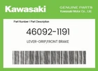 Kawasaki Genuine Lever-grip,front Brake 46092-1191 New. Price: $24.49.