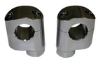 Chrome Offset Risers 2.25" Pair For 1-1/4" Handlebar Harley New. Price: $119.99.
