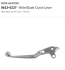 Parts Unlimited Wide Blade Clutch Lever 0613-0227 Suzuki New. Price: $14.00.