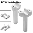 Silver 4 1/2" Straight Handlebar Risers For Harley 1" Softail Dyna Fat Boy New. Price: $24.99.