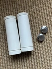 Harley 56201-62A Nos Oem White Grips In Box W/chrome Plugs Used. Price: $165.00.