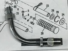 Harley Aermacchi 36970-70PA Throttle Guide Adjuster & Nut 70-72 M65 MC65 Sprint Remanufactured. Price: $12.98.