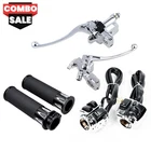 1" Black Hand Grips+ Chrome Control Switch+ Brake Clutch Levers For Harley 96-12 New. Price: $68.98.