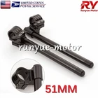 51MM Riser 1" Clip Ons Fork Clamp Bars End Tube 10 Degrees Set New. Price: $37.99.