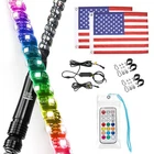 Kemimoto Pair 4FT Whip Lights Rgb Led Lighted Antenna W/ Flag&remote Utv Atv New. Price: $79.89.