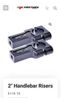 Fastway Handlebar Risers Black, 2" 22-12-525 New. Price: $149.99.