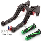 For Yamaha Yzf R1 2009-2014 13 Fxcnc Short Brake Clutch Lever W/green Grips New. Price: $42.98.