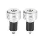 2PCS Universal 17MM Round Handlebar End Caps Plug For Motorcycle Silver Tone New. Price: $13.19.