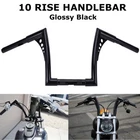 Black Custom 10" Rise Ape Hangers 1'' Handlebar For Harley Flst Fxst Sportster New. Price: $82.95.