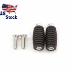 Fxcnc Motorcycle Rubber Aluminum Footrests Footpeg Pedal Rearsets Silver New. Price: $12.28.