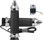 Avon Heated Grips Contour Spike Cable Chrome For Harley Softail Deluxe 07-15 New. Price: $268.00.