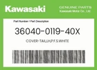 Kawasaki Genuine Cover-tail,lh,p.f.s.white 36040-0119-40X New. Price: $69.60.