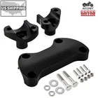 Black 1" Handlebar Risers Top Clamp For Harley Touring Dyna Softail Sportster New. Price: $55.99.