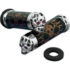Drag Specialties Skull Grips With Red Eyes For Harley Dyna Softail Sportster New. Price: $148.27.