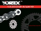 Yamaha YZF-R1S 16-18 Vortex 520 Chain And Sprocket Kit 15-43 Tooth CK6468 New. Price: $291.51.
