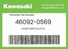 Kawasaki Genuine Lever-grip,clutch 46092-0569 New. Price: $24.60.