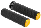 Arlen Ness Knurled Black/gold Cap Fly-by-wire Handlebar Grips (07-347) New. Price: $72.29.