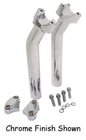 Chrome 9.5" Pullback Handlebar Risers - Harley Sportster Dyna Fx Chopper Bobber New. Price: $123.95.