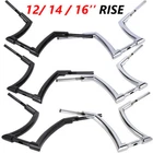 Dna 12 14 16" Rise Fat Ape Hanger Handlebar For Harley Touring Sportster Custom New. Price: $157.65.