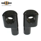Custom 3-1/4" Tall Offset 1.25" Handlebar Risers Fit For Harley Davidson Black New. Price: $69.99.