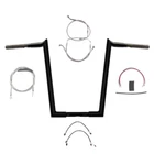 1/4" Black Wild 16" Hooked Handlebar Kit 2014-2016 Harley Road King No Abs New. Price: $866.35.